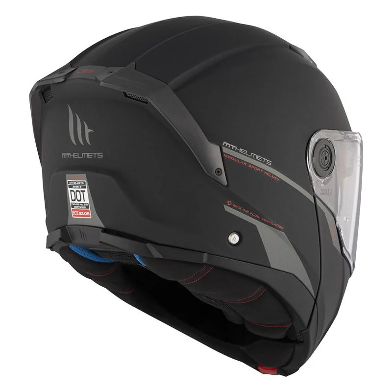 Casque moto modulable - Atom noir – Image 4