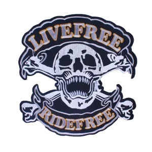 Écusson biker - Live free, ride free